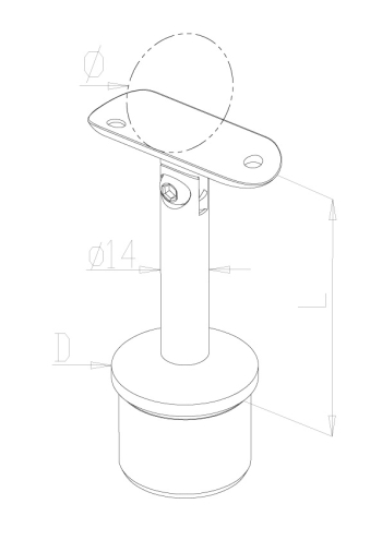 Adjustable stem Connectors - Model 0115/0116 CAD Drawing